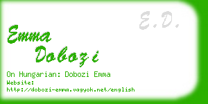 emma dobozi business card